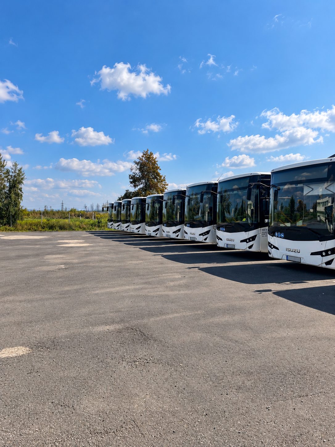Busflotte von MIBO auf dem Betriebshof in Andernach